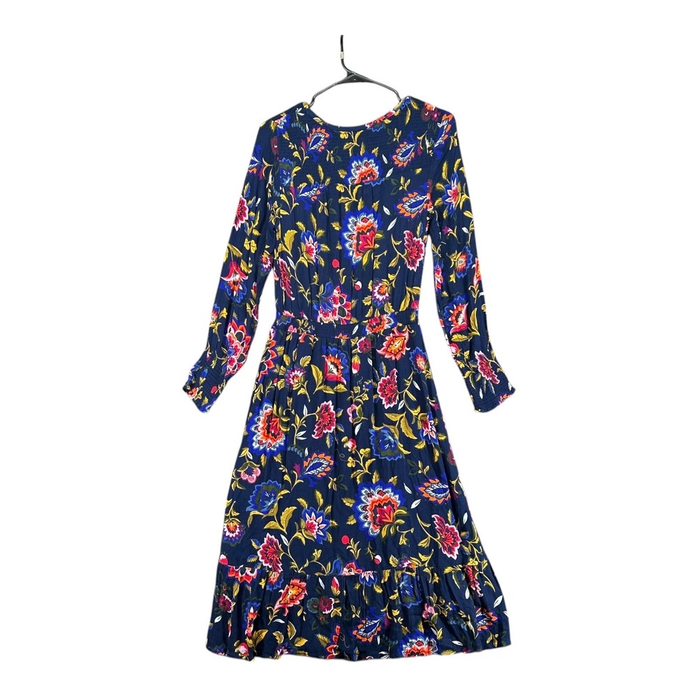 Old Navy NWT Women's S Small Boho Floral Dress Peasant Gypsy Swing Midi - Picture 2 of 15